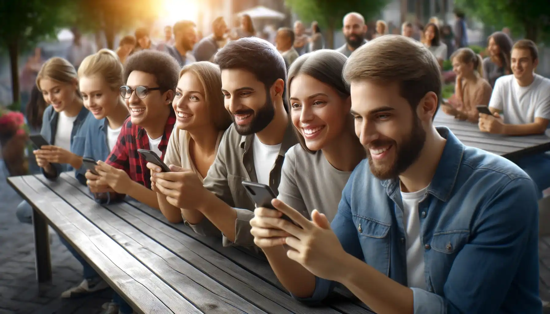 A lot of users are looking at their phones and smiling